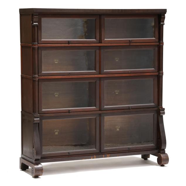 macey-unusual-mahogany-double-barrister-bookcase