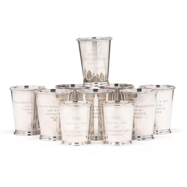 collection-of-ten-silver-plated-horse-trophy-julep-cups
