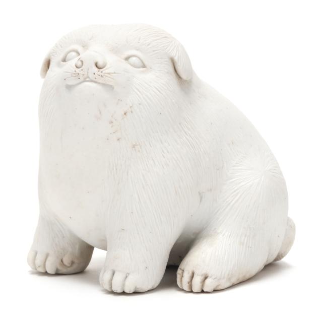 a-japanese-white-hirado-porcelain-puppy-okimono