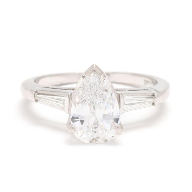 platinum-and-diamond-engagement-ring-with-1-23-carat-pear-cut-diamond