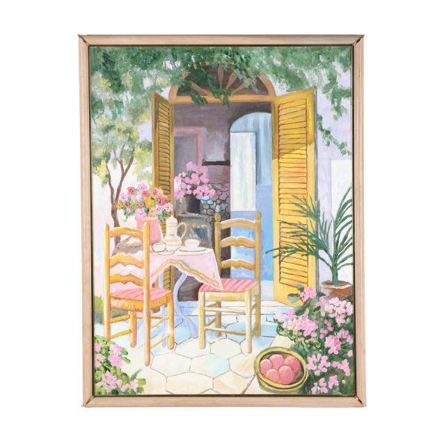 william-grimaud-scottish-b-1942-patio-with-cafe-table-and-chairs