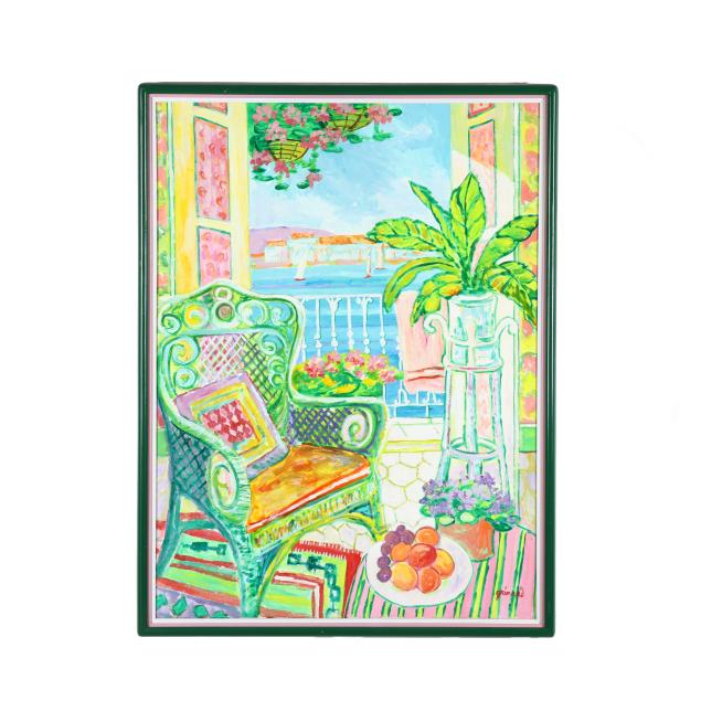 william-grimaud-scottish-b-1942-still-life-with-view-of-sailing-ships