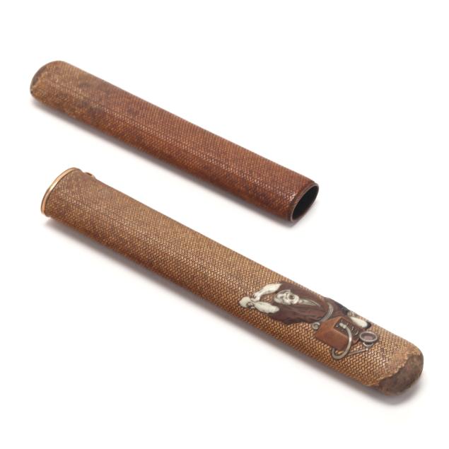 a-japanese-woven-rattan-inlaid-pipe-case-i-kiseruzutsu-i-by-shogyoku