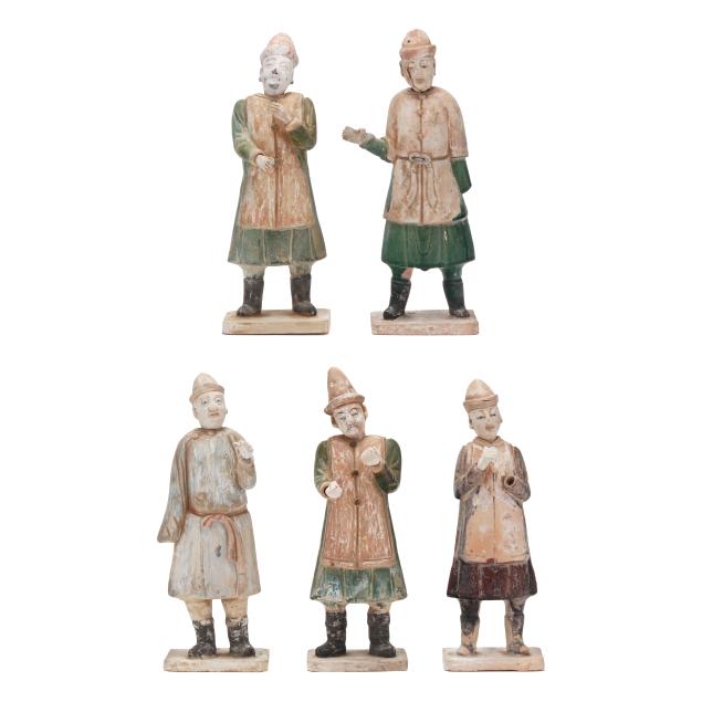 a-group-of-five-chinese-pottery-musician-figures