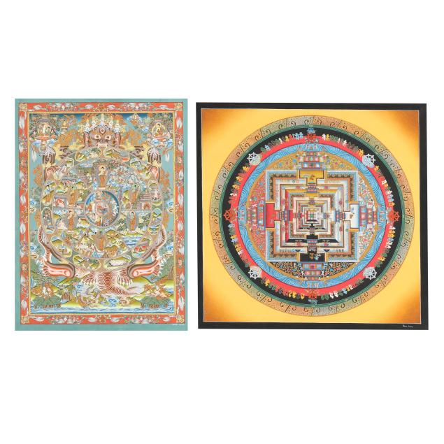 two-contemporary-nepalese-thangka-paintings