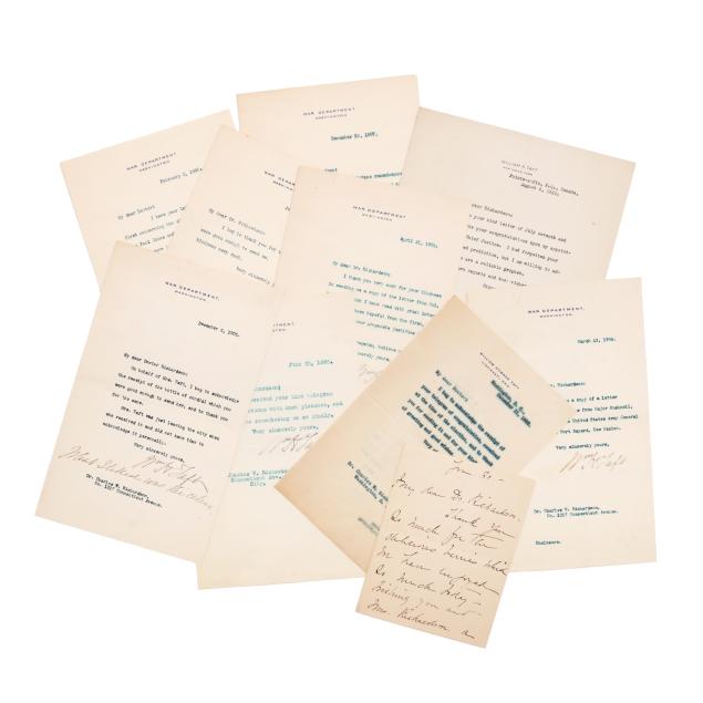 a-group-of-typed-letters-signed-from-william-howard-taft-and-an-als-from-helen-taft