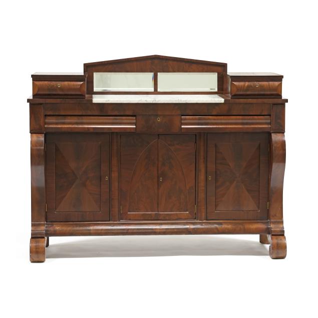 attributed-thomas-day-late-classical-mahogany-and-marble-top-sideboard