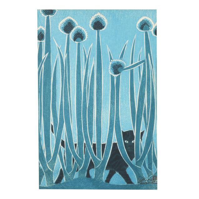 shiro-kasamatsu-japanese-1898-1991-i-leek-flowers-i