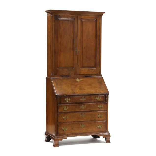 pennsylvania-chippendale-cherry-desk-and-bookcase