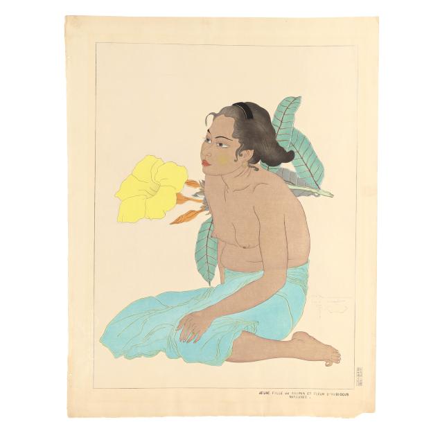 paul-jacoulet-french-1902-1960-i-jeune-fille-de-saipan-et-fleur-d-hibiscus-marianes-i