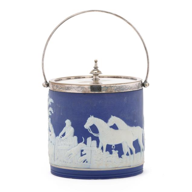 wedgwood-jasperware-biscuit-barrel-fox-hunt
