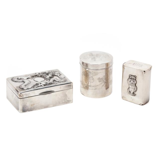 three-chinese-export-silver-boxes