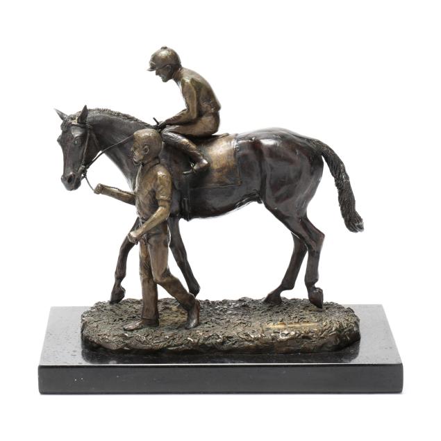 frances-susie-hays-todd-american-1925-2008-groom-leading-horse-and-jockey