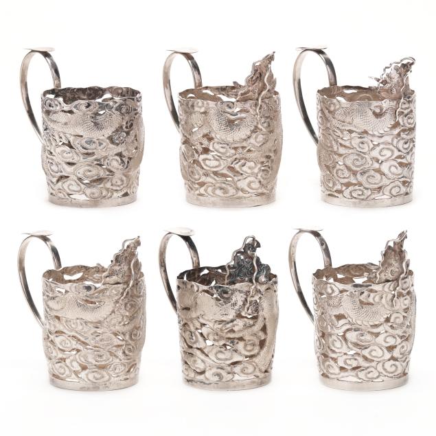 Set of Six Chinese Export Silver Mugs (Lot 3114 - Asian Art