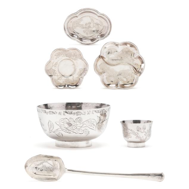 six-chinese-export-silver-tableware-items