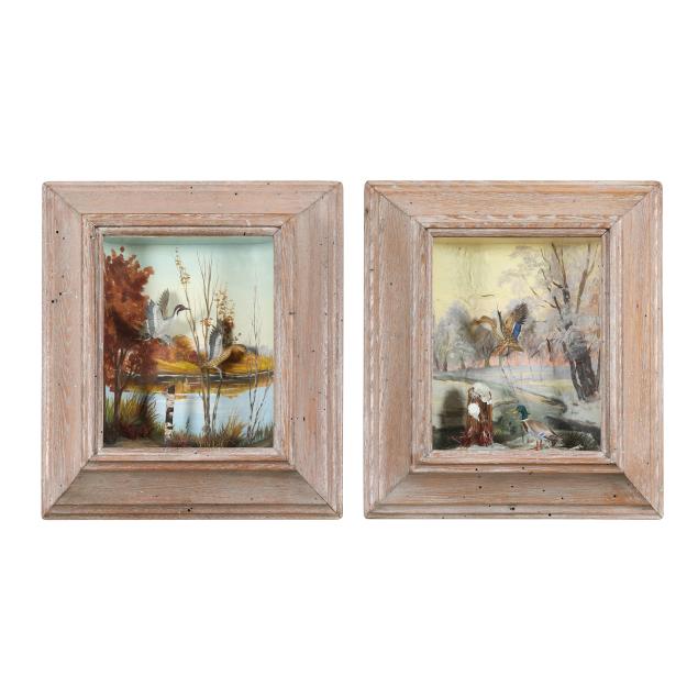 runar-g-rodell-1898-1983-two-vintage-framed-duck-dioramas
