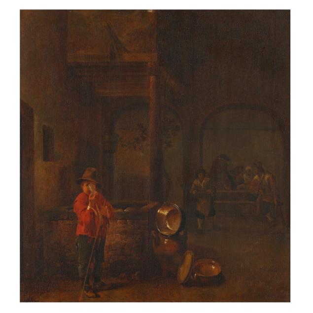 dutch-school-17th-century-young-boy-drinking-by-the-well