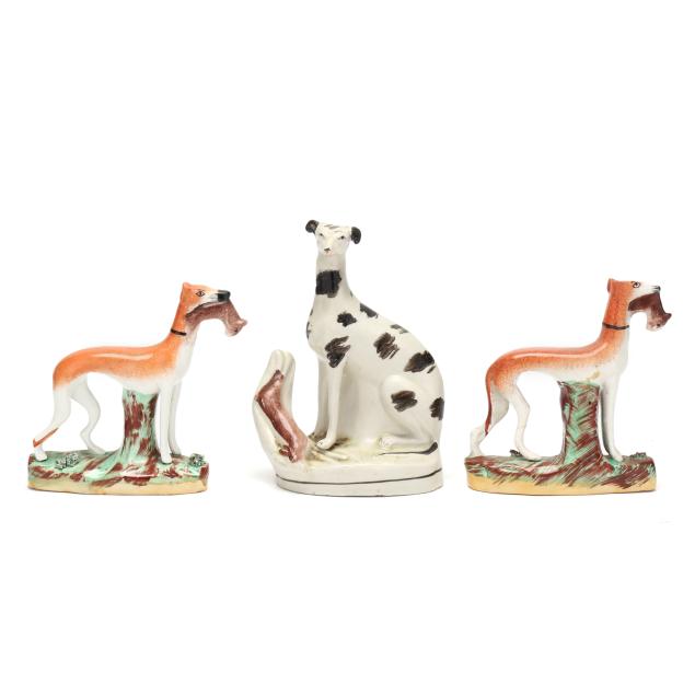 three-staffordshire-pottery-hounds-presenting-game