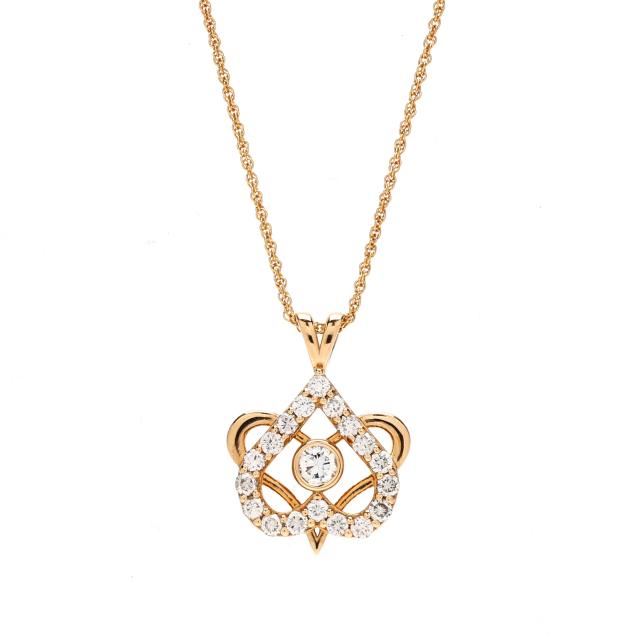 gold-and-diamond-overlapping-heart-necklace