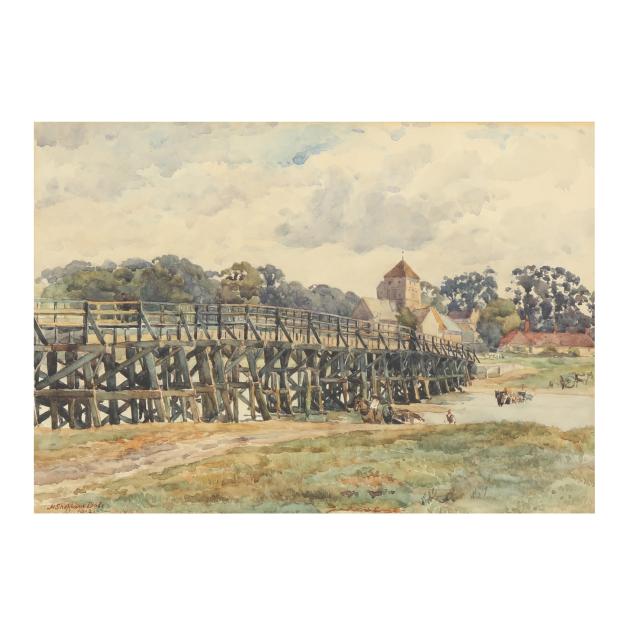 henry-sheppard-dale-english-1852-1921-i-the-elizabethan-bridge-old-shoreham-i