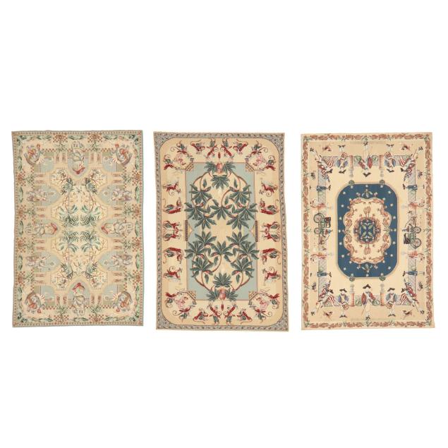 three-needlepoint-area-rugs
