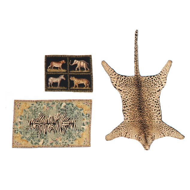 three-needlepoint-area-rugs-of-jungle-theme