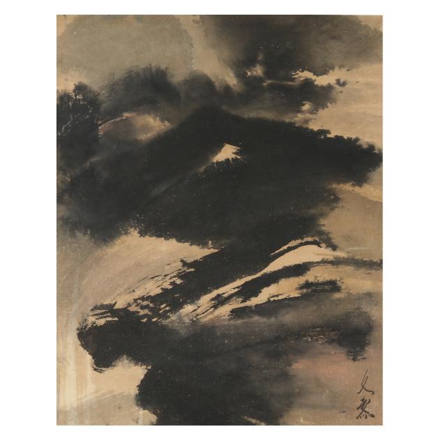 chinese-school-20th-century-ink-painting-of-mountains-and-clouds