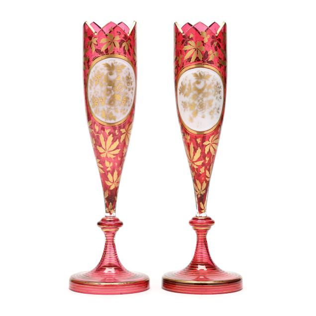 attributed-moser-pair-of-cranberry-glass-mantel-vases