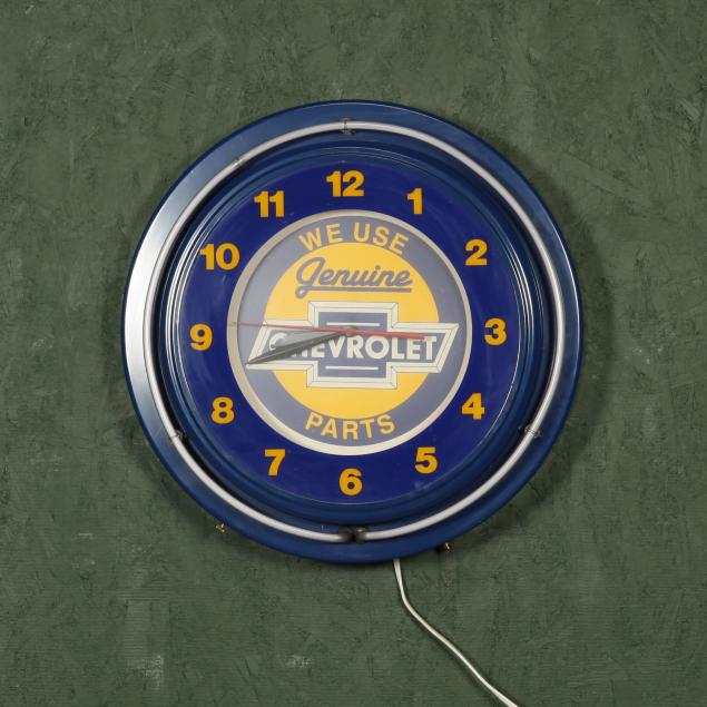 chevrolet-parts-neon-clock