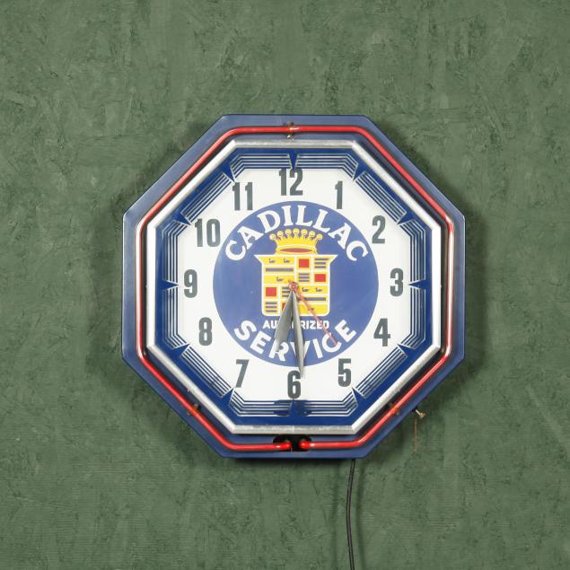 cadillac-service-neon-clock