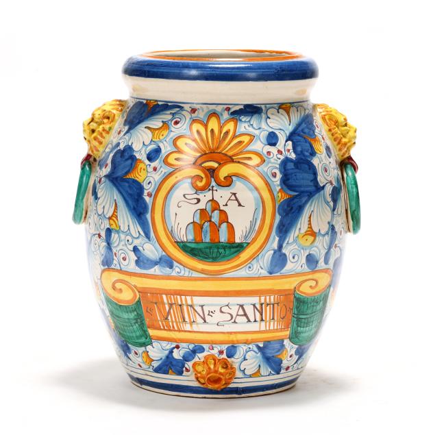 large-italian-faience-storage-jar