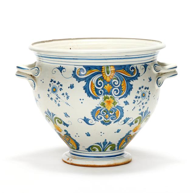 italian-faience-footed-vase-with-handles