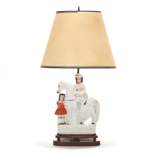 staffordshire-group-of-children-and-horse-table-lamp