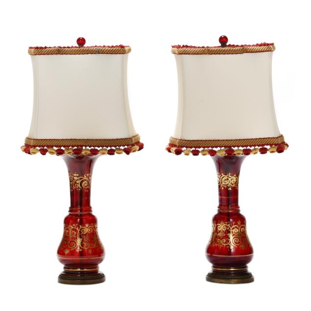 pair-of-gilt-ruby-glass-vase-table-lamps