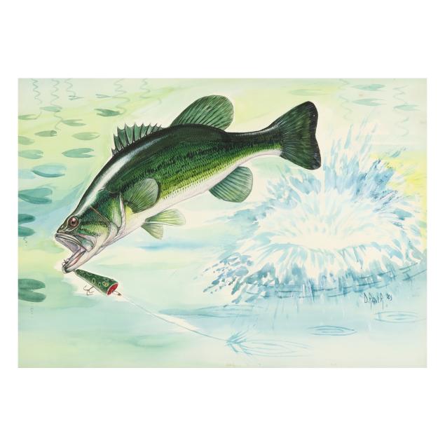 duane-raver-jr-nc-1927-2002-jumping-largemouth-bass