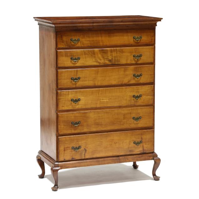 new-england-queen-anne-maple-semi-tall-chest-on-frame