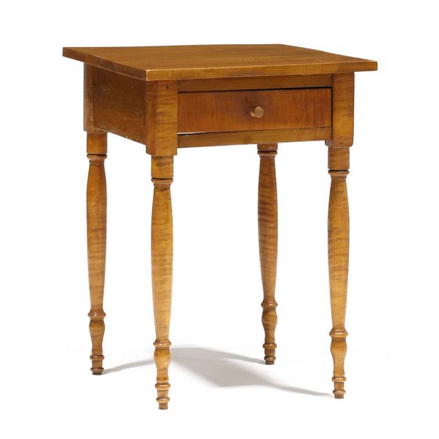 american-sheraton-tiger-maple-one-drawer-stand