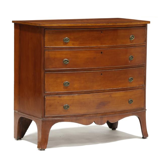 new-england-federal-bow-front-inlaid-cherry-chest-of-drawers