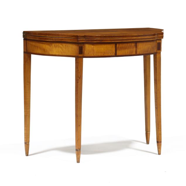 new-england-federal-inlaid-figured-maple-card-table