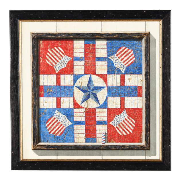 joe-seme-nc-b-1946-patriotic-parcheesi-board