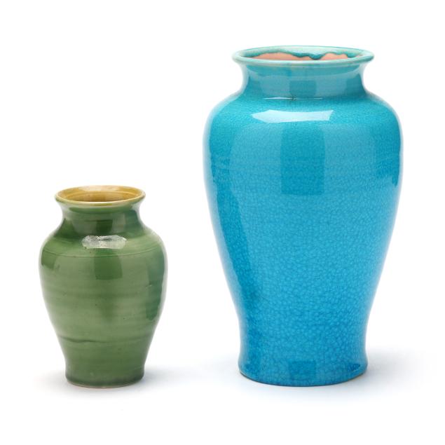 pisgah-forest-pottery-arden-nc-two-pottery-vases