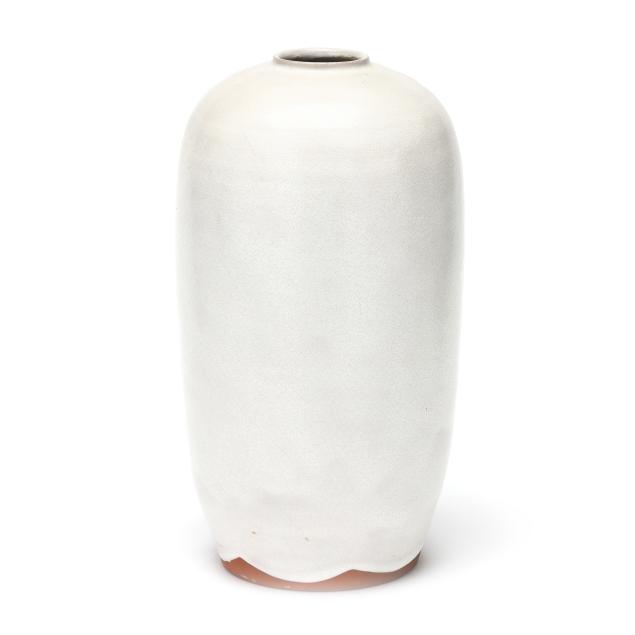 ben-owen-master-potter-seagrove-nc-chinese-white-lamp-vase