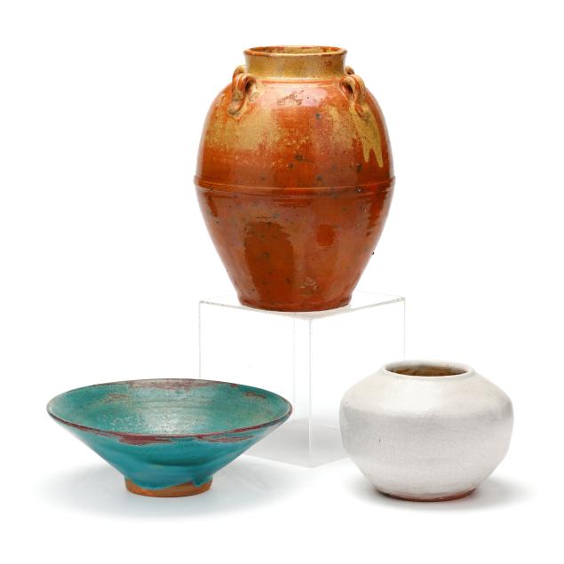 jugtown-pottery-seagrove-nc-three-pottery-vessels