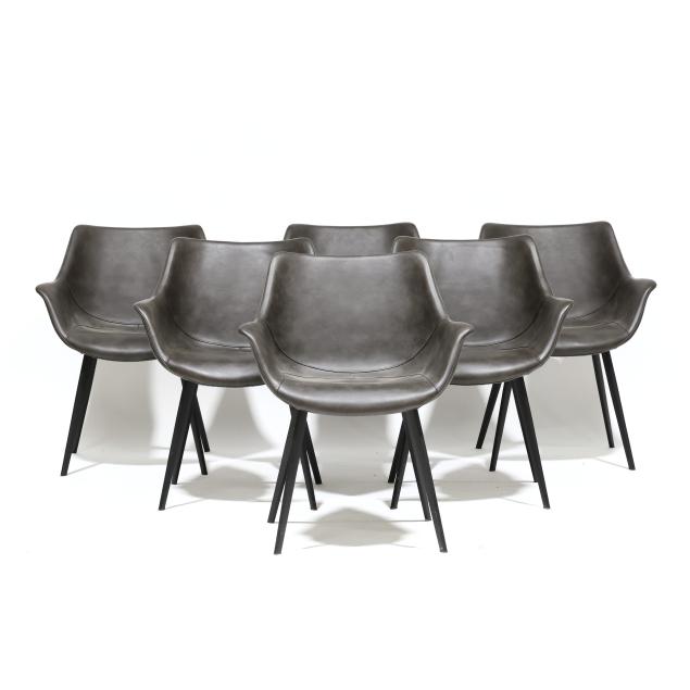 six-sunpan-modern-leather-upholstered-shell-chairs