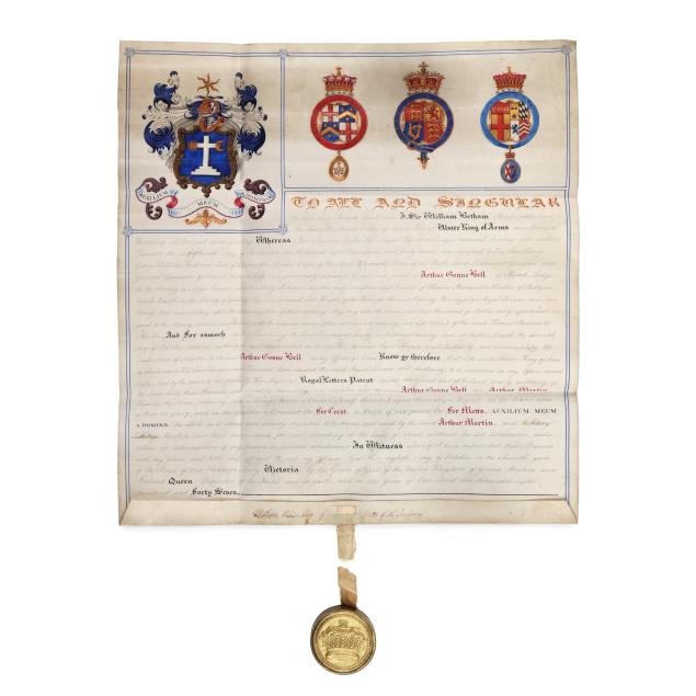 19th-century-irish-grant-of-arms-issued-by-sir-william-betham