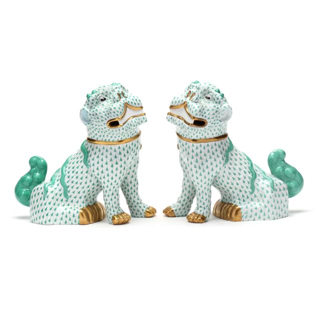 pair-of-herend-green-fishnet-porcelain-foo-dogs