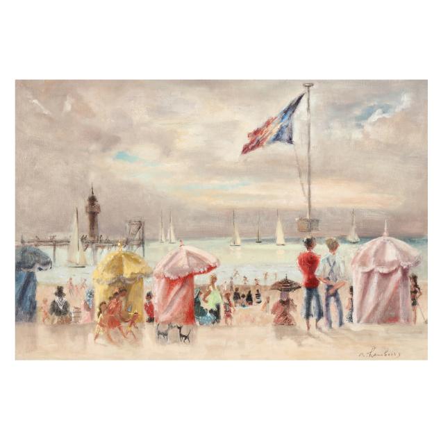 andre-hambourg-french-1909-1999-i-la-plage-les-regates-i