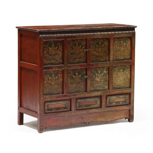 tibetan-carved-and-painted-cabinet
