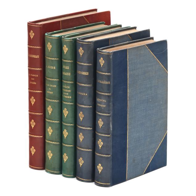 five-french-books-colorfully-bound-by-brentanos