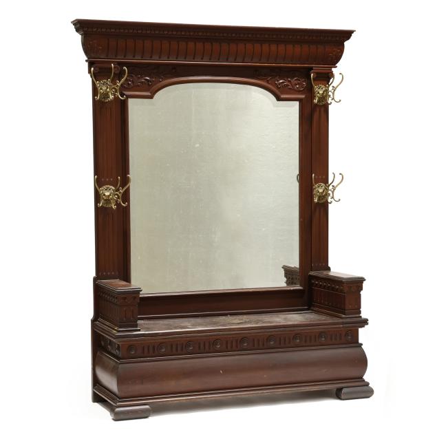 antique-american-large-carved-mahogany-hall-tree